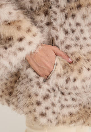 Onljade Animal Fur Jacket Patterned