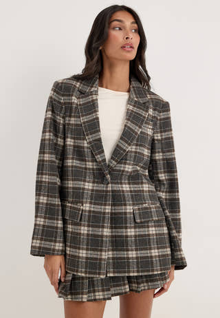 Onlnoelia-chelsea L/S CHECK BLAZER Patterned