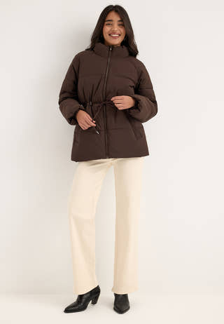 Vilavender L/S PUFFER JACKET Brown