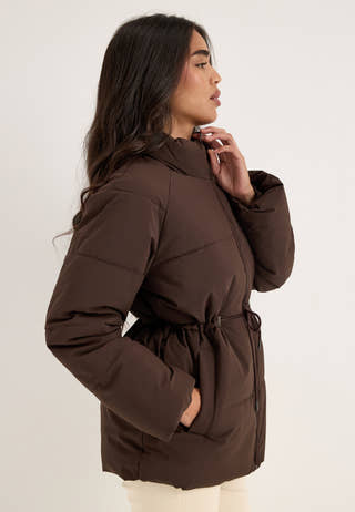 Vilavender L/S PUFFER JACKET Brown