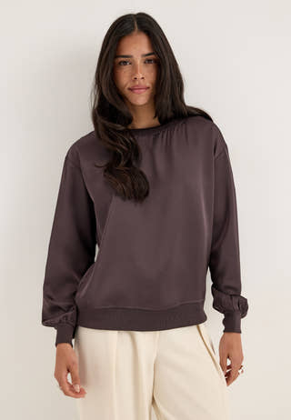 Viliso O-neck L/S Top Brown