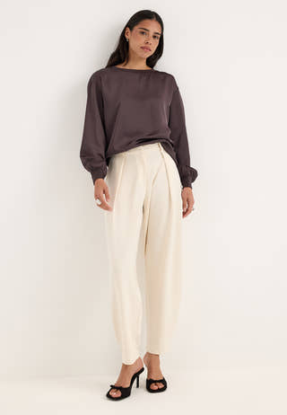 Viliso O-neck L/S Top Brown