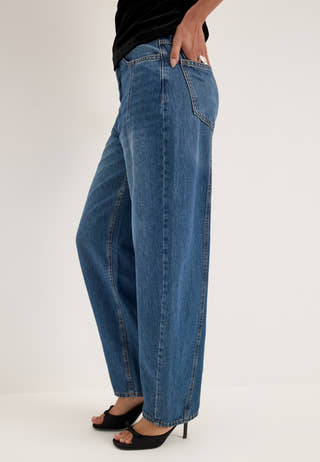 Vibeau Hw Barrel Jeans Creek MBD12 Blue