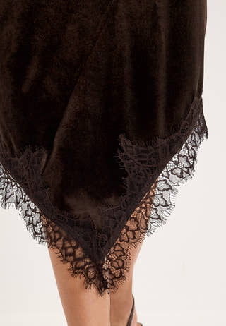 Vialindra Hw Midi Skirt Brown