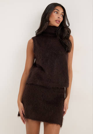Pcmanika Sl High Neck Knit Vest