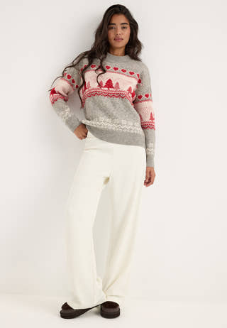 Vmnew Santa Nordic Ls High-n Pullover Xmas