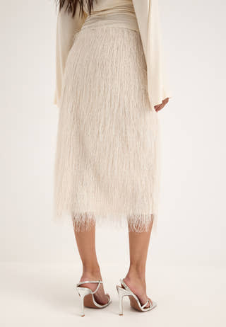 Awemberley Hw Calf Skirt White