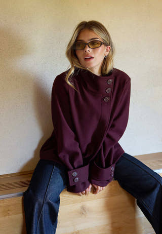 High Neck Short Coat