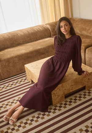 Long Sleeve Smock Dress