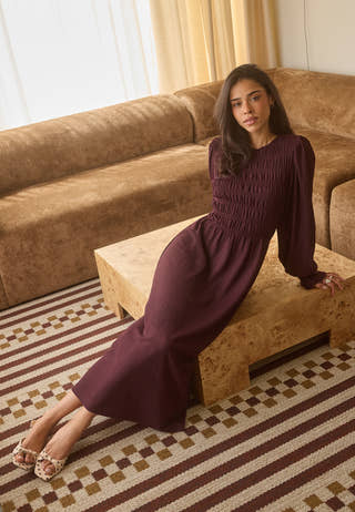 Long Sleeve Smock Dress