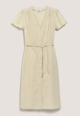 Button Front Midi Dress