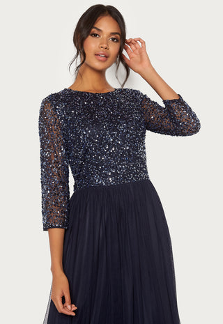 Sequin Bodice Maxi Dress