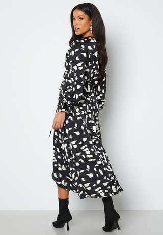 Long Sleeve Wrap Maxi Dress