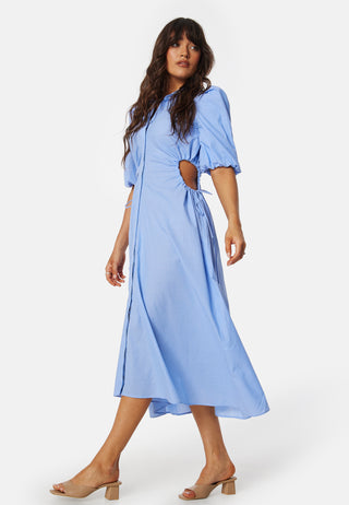 Cut out midi shirt dress