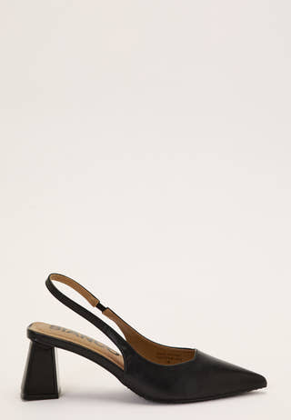 Biamaralyn Slingback Smooth Faux Leather