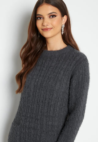 Cable Knit Pocket Dress