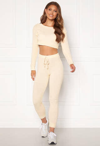 Bardot Crop Top Trouser Lounge Set