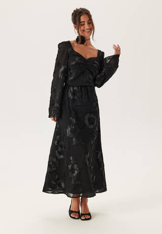 3D Flower Maxi Skirt