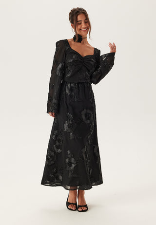 3D Flower Maxi Skirt