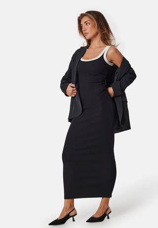 Contrast Rib Dress