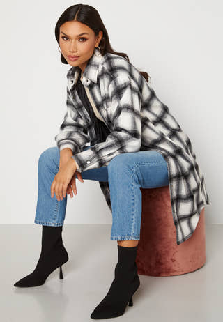 Alice Long Check Shirt Jacket