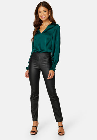 Alicia coated straight leg trousers