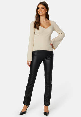 Knitted L/S Slit Top