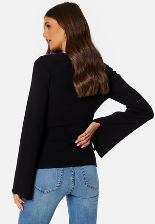 Knitted L/S Slit Top