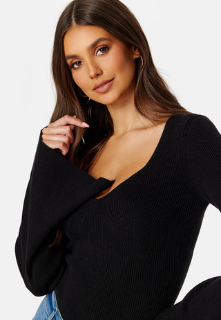 Knitted L/S Slit Top