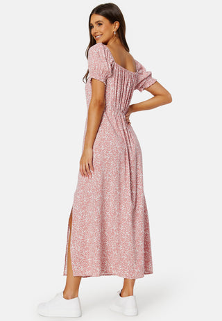 Front Tie Long Viscose Dress