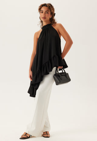 Asymmetric Halter Neck Blouse