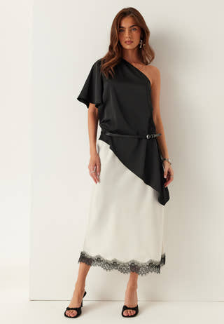 Asymmetric Satin Blouse