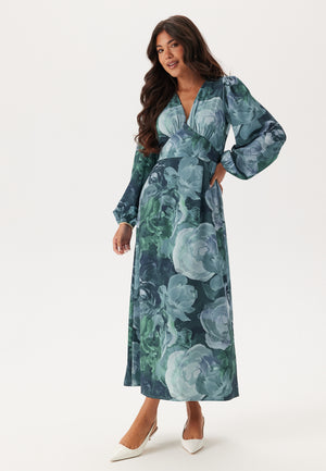 Balloon Sleeve Maxi Dress
