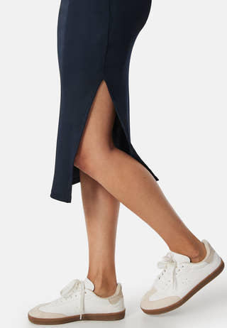 Balloon Sleeve Rib Dress