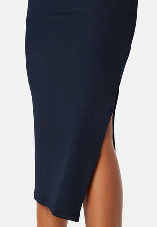 Balloon Sleeve Rib Dress