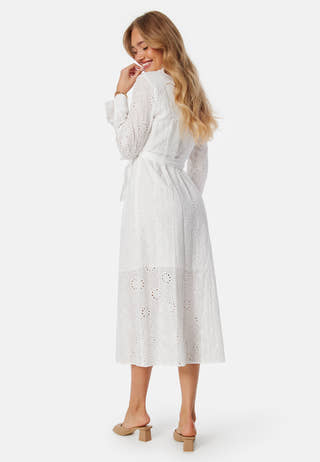 Belted Broderie Anglaise Shirt Dress