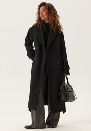 Belted Wool Blend Coat