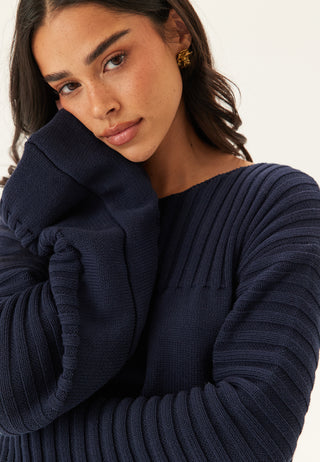Boatneck Knitted Sweater