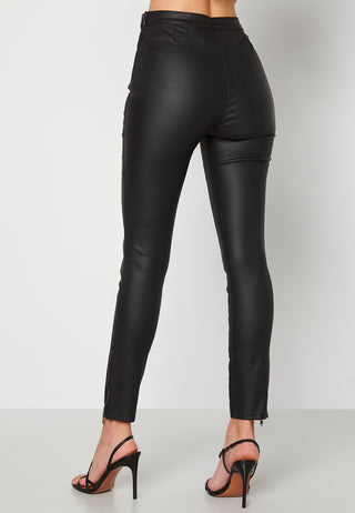 Brienne coated zip leggings