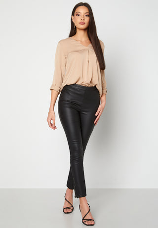 Brienne coated zip leggings