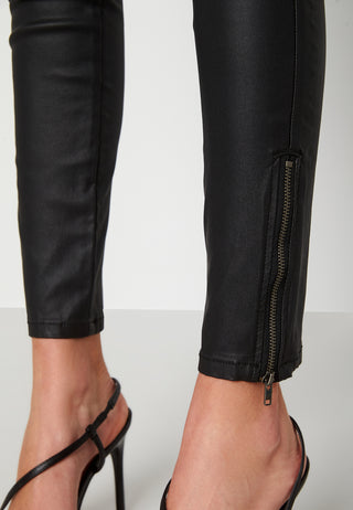 Brienne coated zip leggings
