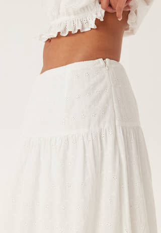 Broderie Anglaise Maxi Skirt