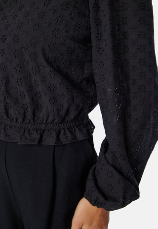 Broderie Anglaise Square Neck Blouse