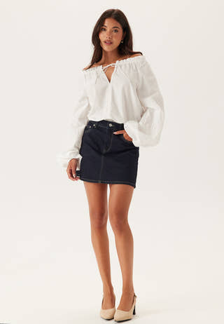 Broderie Anglaise Tie Blouse