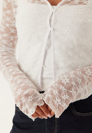 Button Lace Cardigan