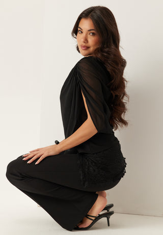 Cape Sleeveless Blouse