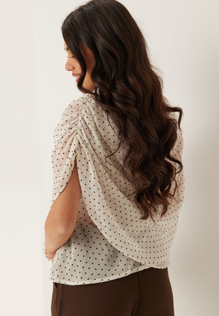 Cape Sleeveless Blouse