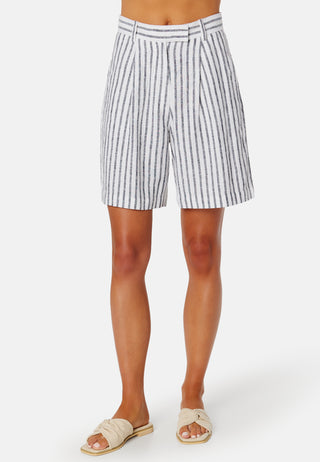 CC linen striped shorts