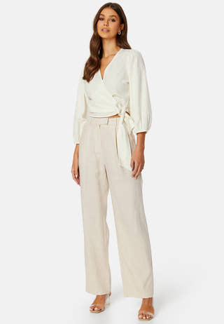 CC Linen wrap blouse