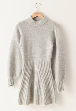Contrast Edge Knitted Dress